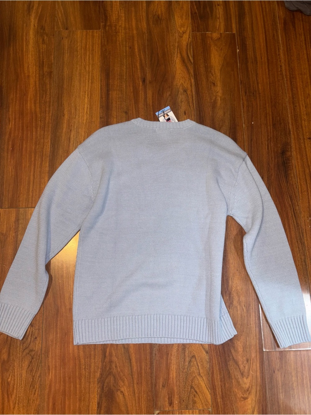 Mighty Fine Light Blue Crewneck Sweater with Red Lobster - Picture 4 of 4